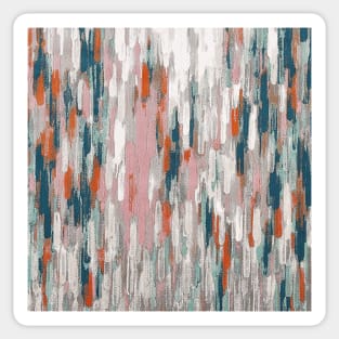 Orange & Dark Blue Contemporary Abstract Sticker